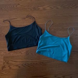 Aritzia Scoop Neck Crop Tops